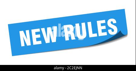 new rules sticker. new rules square isolated sign. new rules label Stock Vector