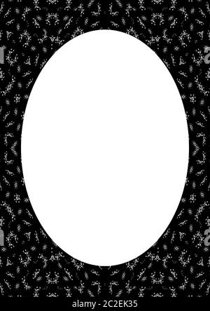 Circle Frame Background with Decorated Borders Stock Photo