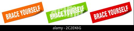 brace yourself sticker. brace yourself square isolated sign. brace yourself label Stock Vector