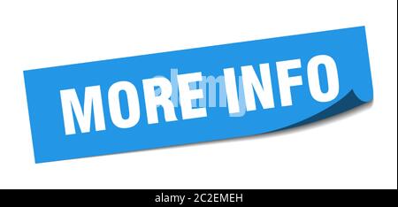 more info sticker. more info square isolated sign. more info label Stock Vector