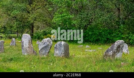 Alignements de Carnac - Carnac stones in Carnac, France Stock Photo