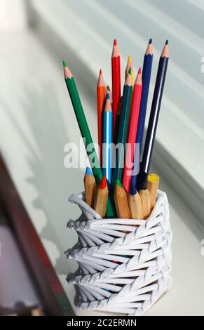 Colored pencils Stock Photo