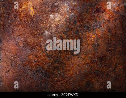 Dark Rusty metal texture background with light beams Stock Photo