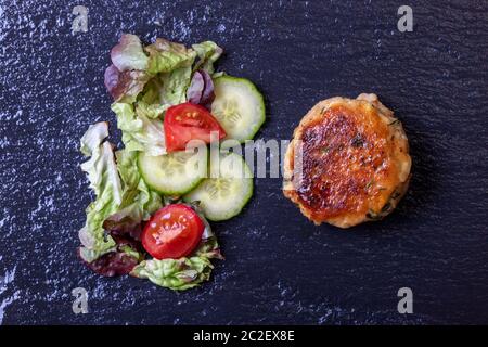 bavarian kaspressknoedel a cheese dumpling Stock Photo