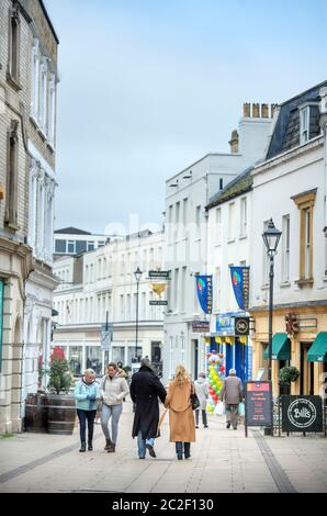 Regent Street in Cheltenham, UK Stock Photo