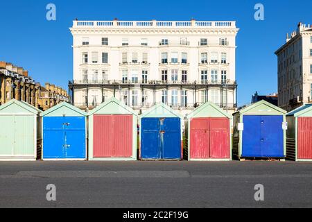Colorful Brighton beach huts Stock Photo