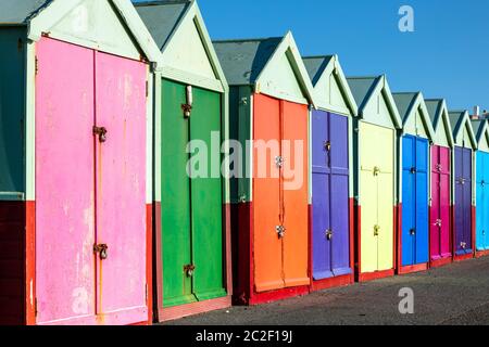 Colorful Brighton beach huts Stock Photo