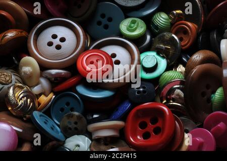 Background of colorful mixed buttons Stock Photo