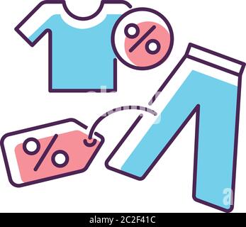 Outlet RGB color icon Stock Vector