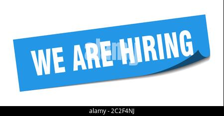 we are hiring sticker. we are hiring square isolated sign. we are hiring label Stock Vector