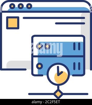 Caching RGB color icon Stock Vector