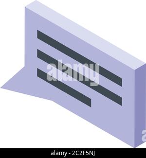 Personal guard chat icon, isometric style Stock Vector