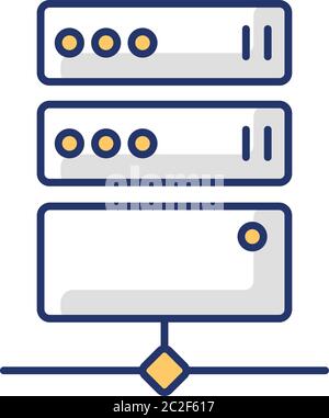 Proxy server RGB color icon Stock Vector