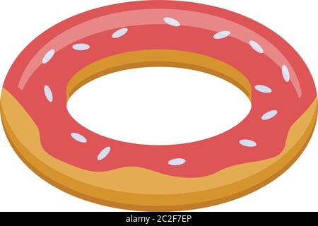 Policeman donut icon, isometric style Stock Vector