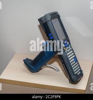 Handheld Barcode Scanner Reader Portable Computer Wireless Device Stock Photo