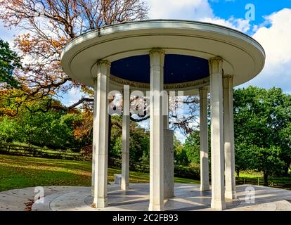 Magna Carta Memorial - symbol of Freedom Under Law - Runnymede, Surrey, United Kingdom Stock Photo