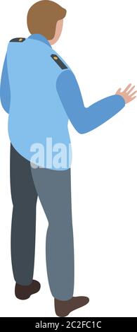 Public personal guard icon, isometric style Stock Vector