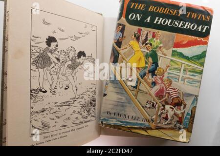 Vintage youth Bobbsey Twins novels, USA Stock Photo