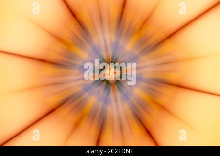 abstract multicolored vibrant symmetric blurred background, speed zoom effect Stock Photo