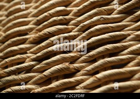 Close up of a straw basket Stock Photo