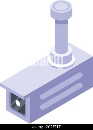 Security camera icon, isometric style Stock Vector