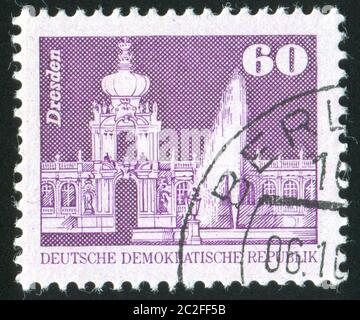 GERMANY - CIRCA 1974: stamp printed by Germany, shows Dresden kennel, circa 1974 Stock Photo