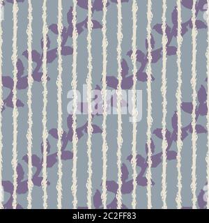 striped textural botanical seamless vector pattern Stock Vector