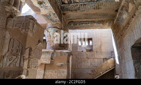 Luxor, Egypt: Deir el-Medina, is an ancient Egyptian village which was home to the artisans who worked on the tombs in the Valley of the Kings during Stock Photo