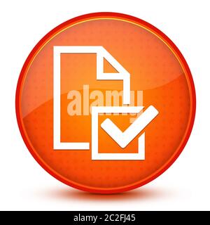 Survey (Checklist icon) isolated on glossy star orange round button abstract illustration Stock Photo