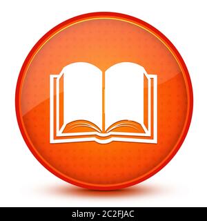 Book icon isolated on glossy star orange round button abstract illustration Stock Photo