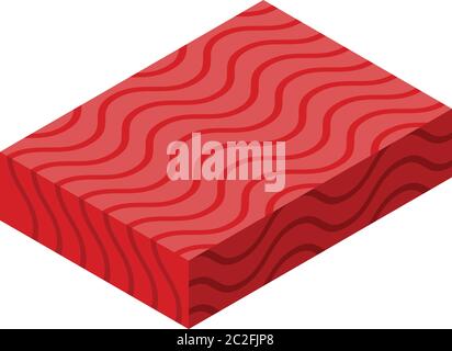 Meat icon, isometric style Stock Vector