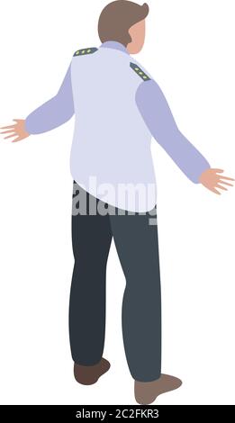 Policeman cop icon, isometric style Stock Vector