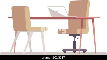 Briefing room semi flat RGB color vector illustration Stock Vector