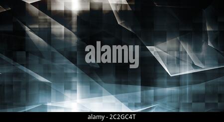 Futuristic Background with Blocks of Data as Tech Theme Stock Photo