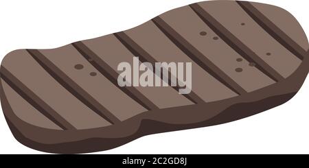 Grilled meat icon, isometric style Stock Vector