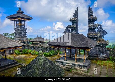 Pura Besakih temple complex on mount Agung, Bali, Indonesia Stock Photo