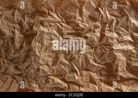 High detailed abstract packaging Yellow Wrinkled paper texture. Stock Photo
