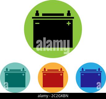 Car Battery Icon, Design Vector Art Illustration Stock Vector
