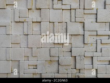 Travertine tile ceramic, mosaic square design seamless texture Stock Photo