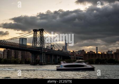 Domino Park in Williamsburg Brooklyn, Old sugar factory Stock Photo