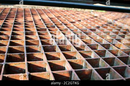 an old rusty grate, grate Stock Photo