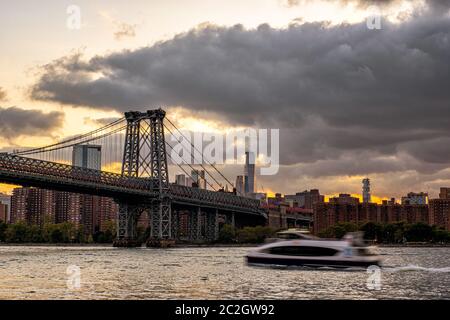 Domino Park in Williamsburg Brooklyn, Old sugar factory Stock Photo