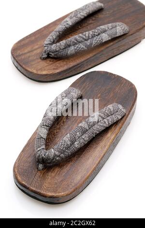 Traditional japanese sandals Zori isolated on white background Stock Photo