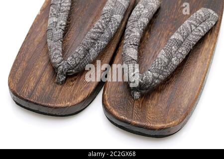 Traditional japanese sandals Zori isolated on white background Stock Photo