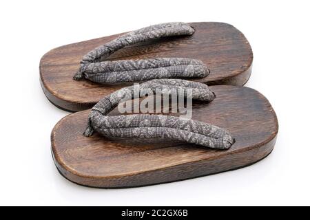 Traditional japanese sandals Zori isolated on white background Stock Photo