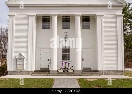 The Congregational Church on the Town Common in Phillipston, Massachusetts Stock Photo