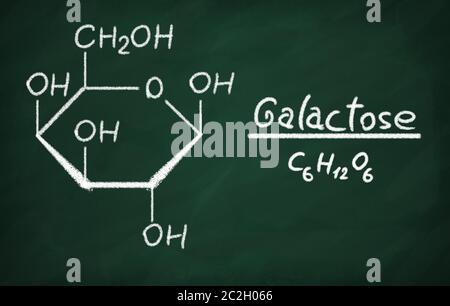 Structural model of Galactose Stock Photo