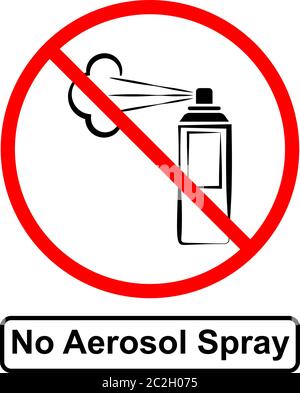 No Aerosol Spray Sign Vector Art Illustration Stock Vector