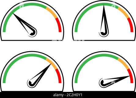 Speedometer Icon Design Vector Art Illustration Stock Vector
