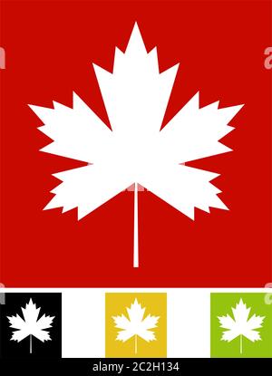 Maple Leaf Icon Design Vector Art Illustration Stock Vector